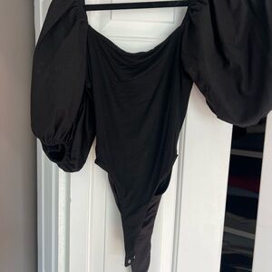 Sabo Skirt Black Puff Sleeve Bodysuit